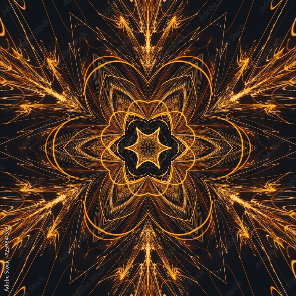 Intricate golden pattern